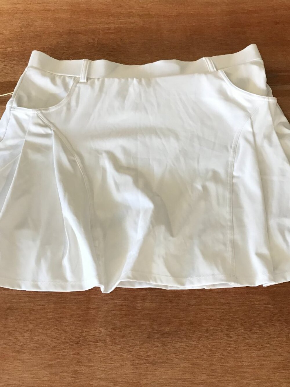 Halara Skort Women XL White Pockets Stretch Athleisure Tennis Outdoor Preppy